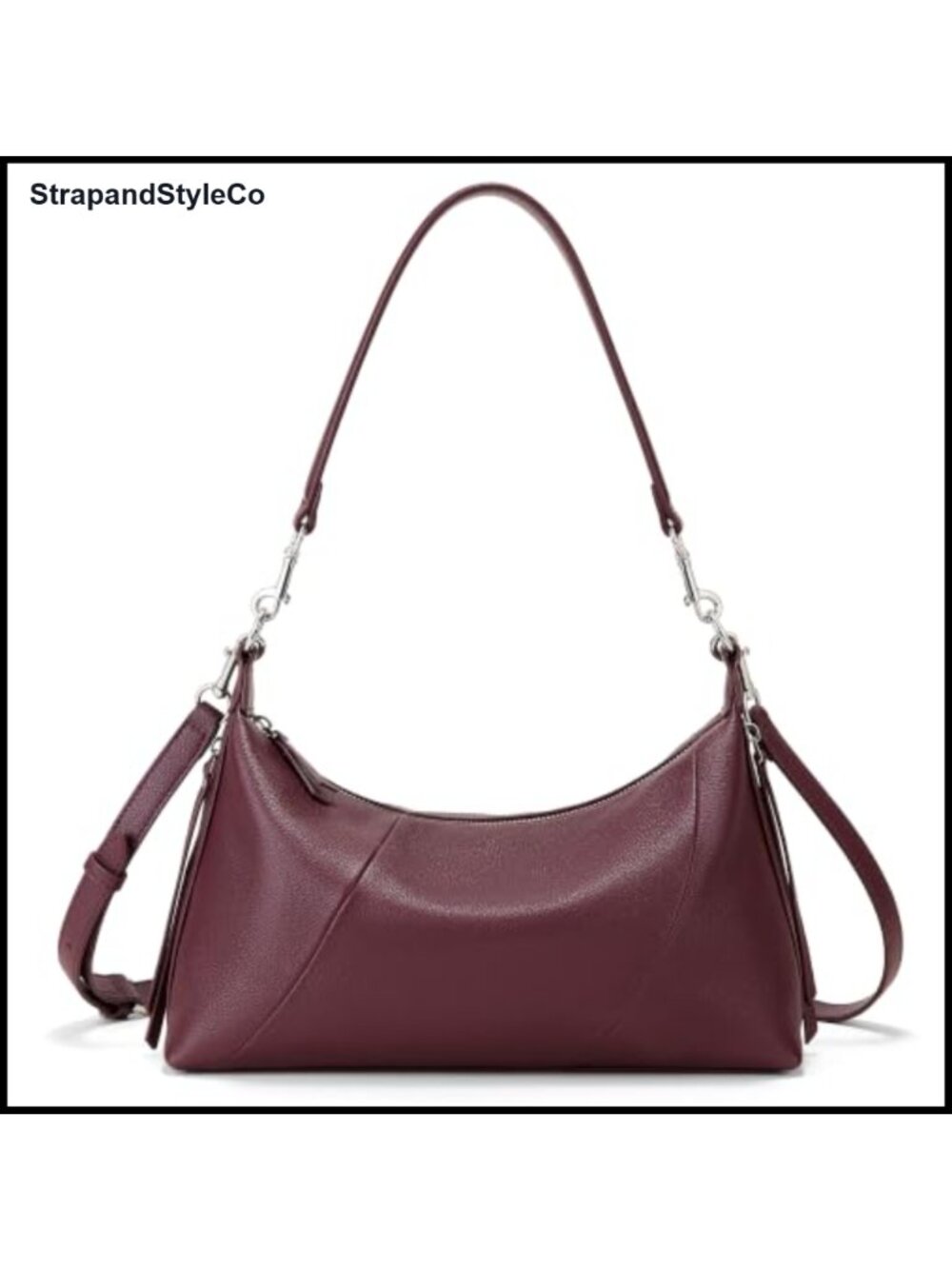Genuine Leather Hobo Shoulder Crossbody Bag Lightweight Everyday Travel